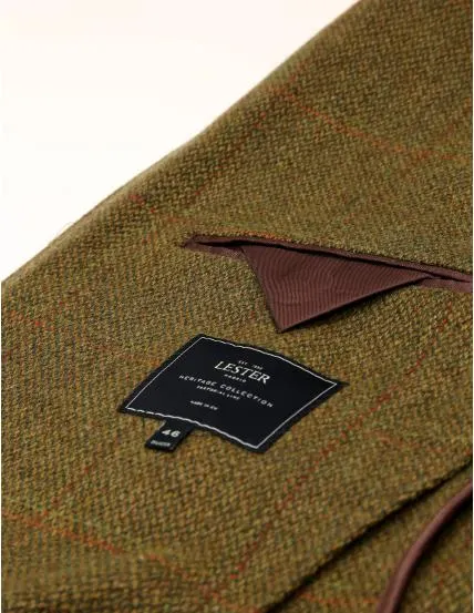 Chaqueta tweed norfolk Verde