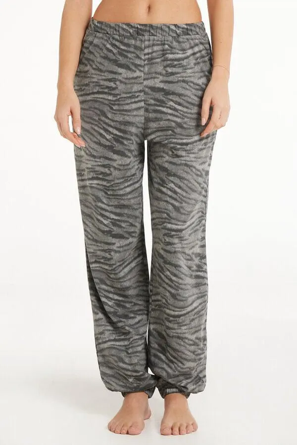Jogger in Cotone Stampato