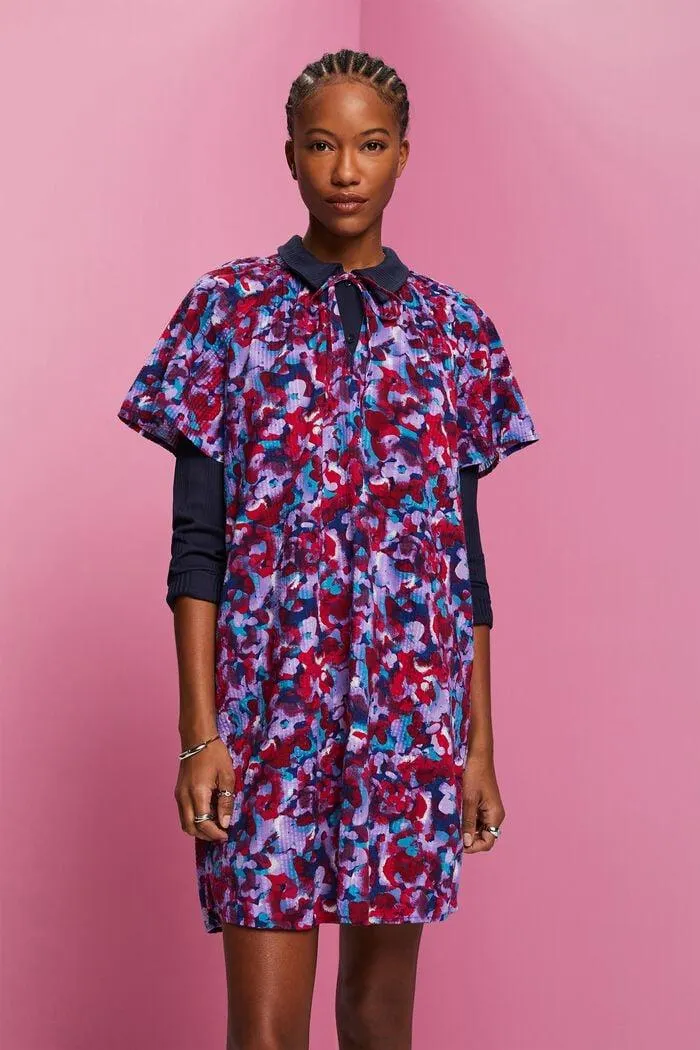 Vestido realizado en algodón con textura