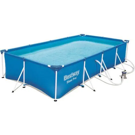 Piscina Rectangular Con Depuradora 400x211x81cm.