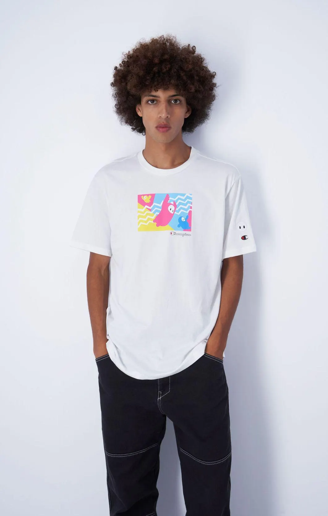 Off-White Camiseta Champion x Fall Guys