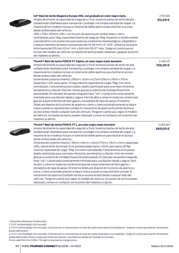 Catálogo de Ford de accesorios Tourneo Connect 13 de noviembre al 13 de noviembre 2025 - Página 9