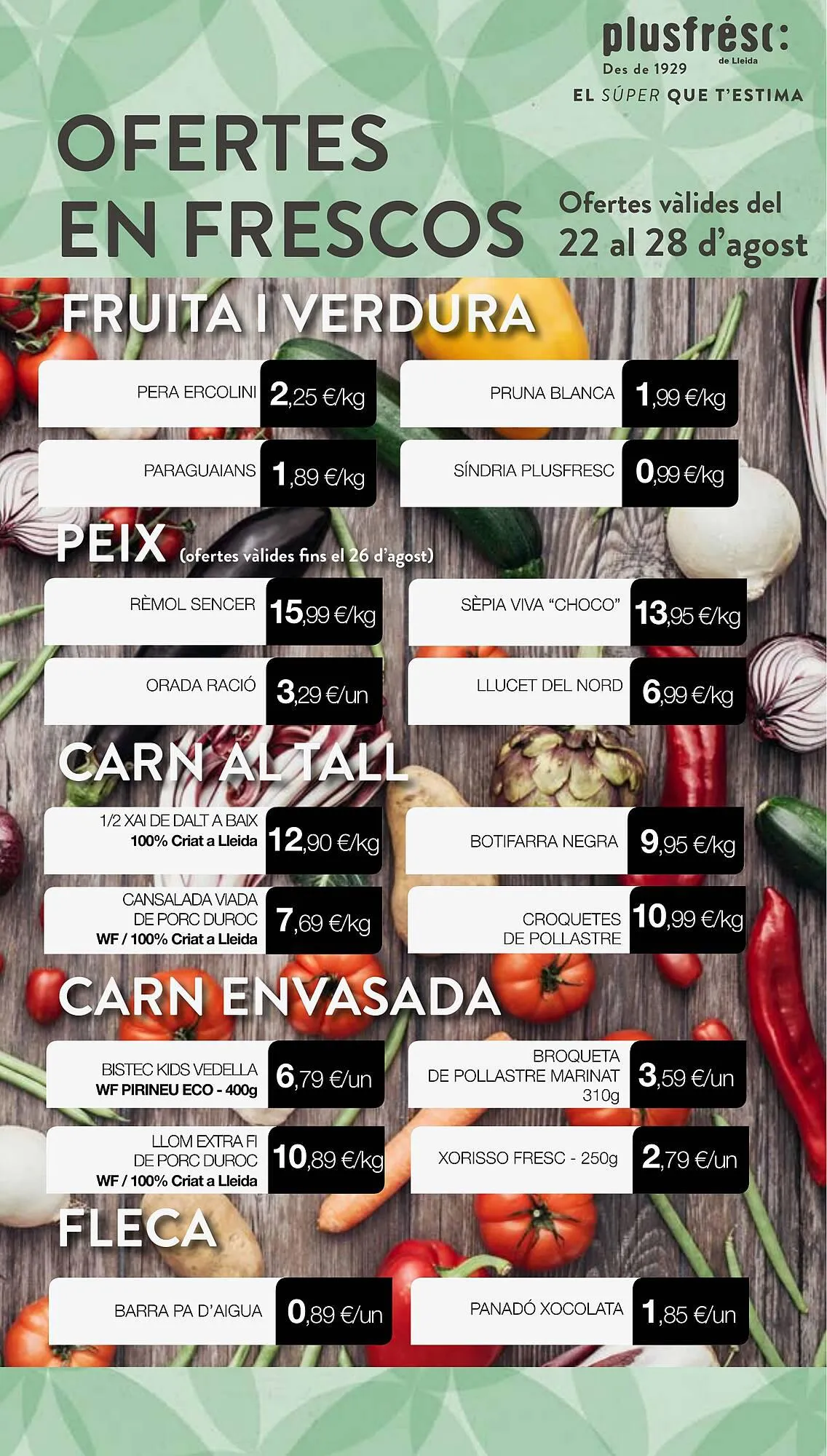 Catálogo de Folleto Plusfresc 22 de agosto al 28 de agosto 2023 - Página 1