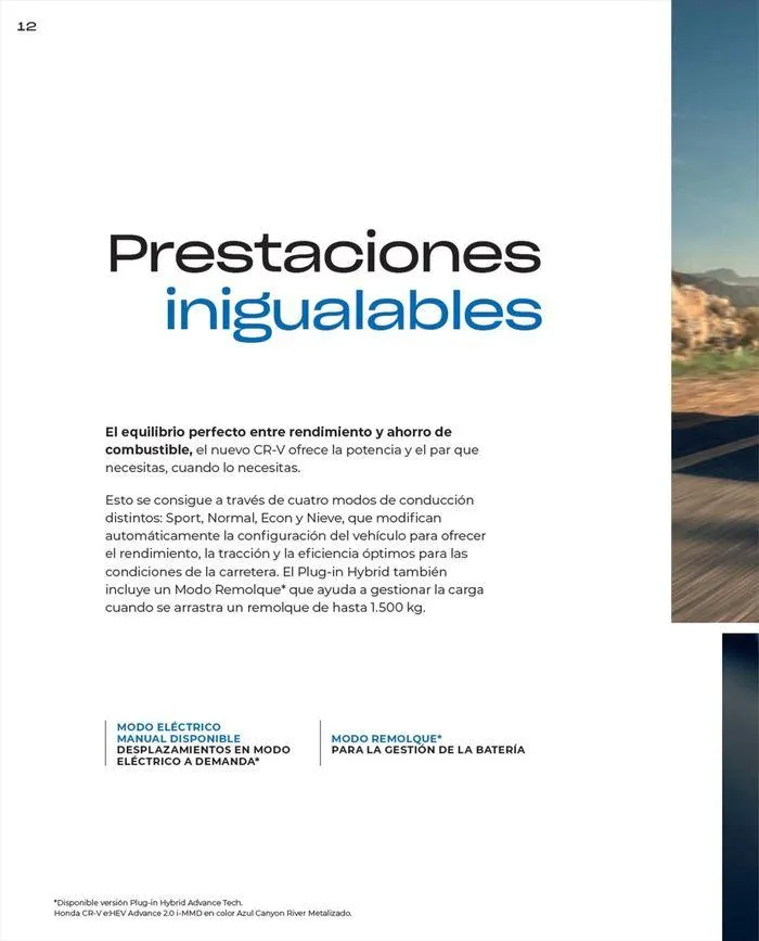 Catálogo de Honda CR-V e:HEV &amp; e:PHEV 9 de agosto al 30 de junio 2025 - Página 12