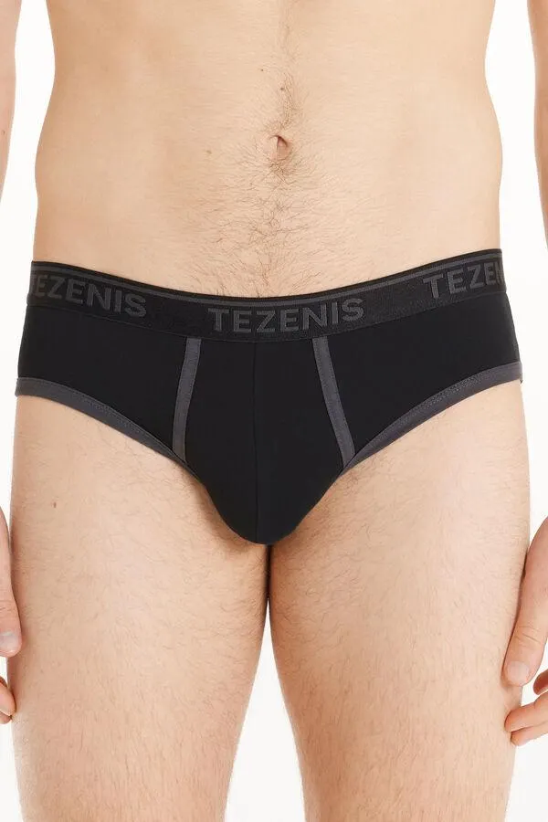 Calzoncillos de Algodón con Bordes en Contraste con Logo