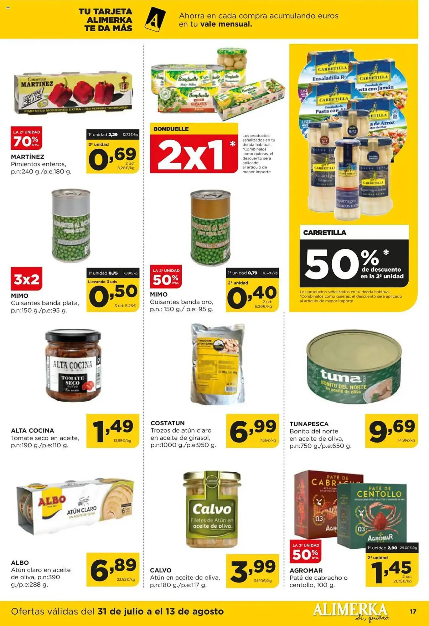 Catálogo de Folleto Alimerka 31 de julio al 13 de agosto 2025 - Página 17