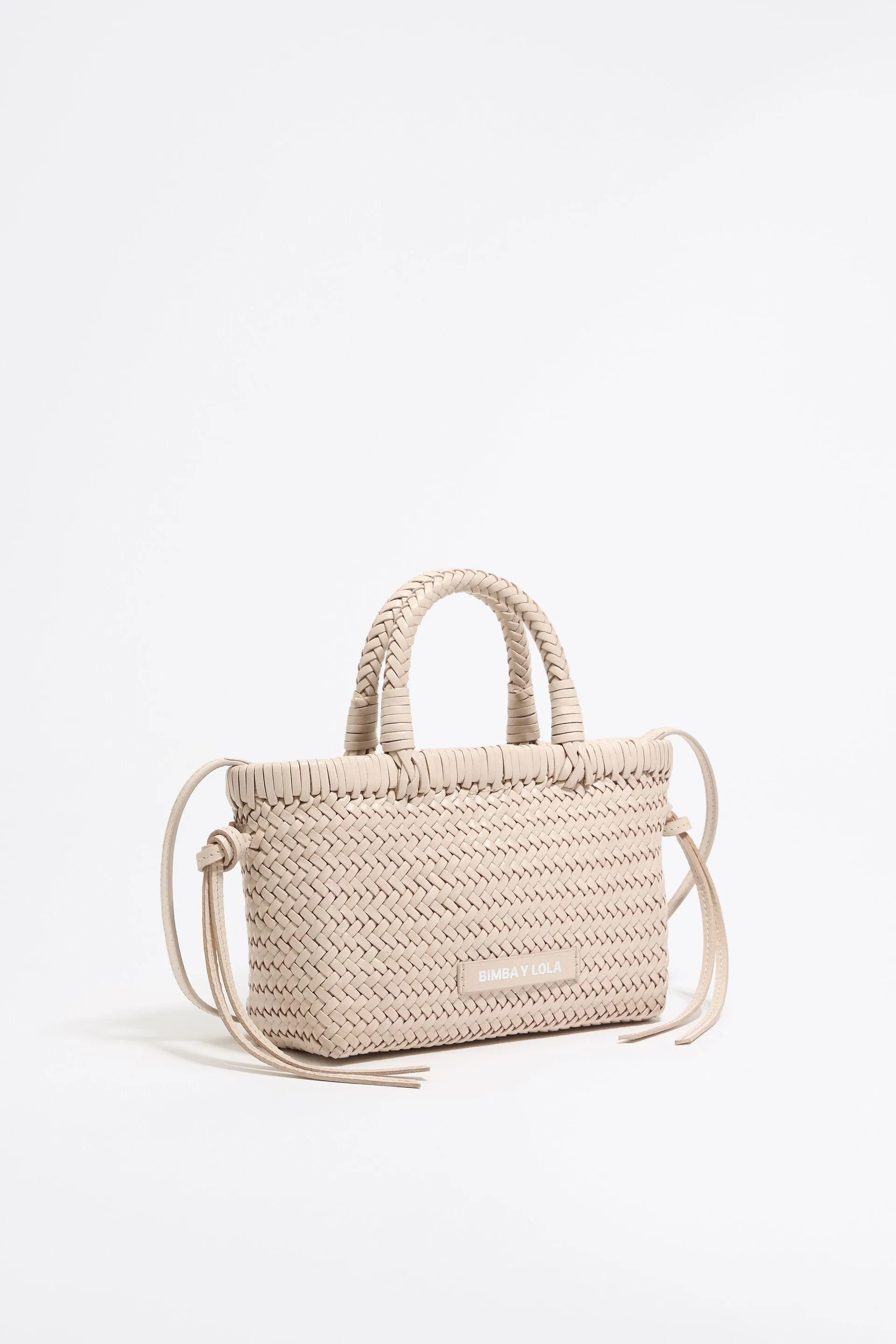 Bolso shopper mini piel arena