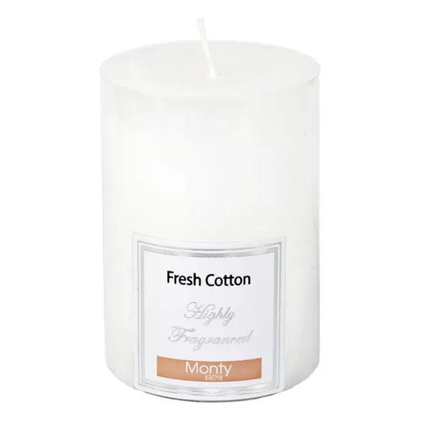 VELA CILINDRICA PERFUMADA BLANCO 7X9,5CM