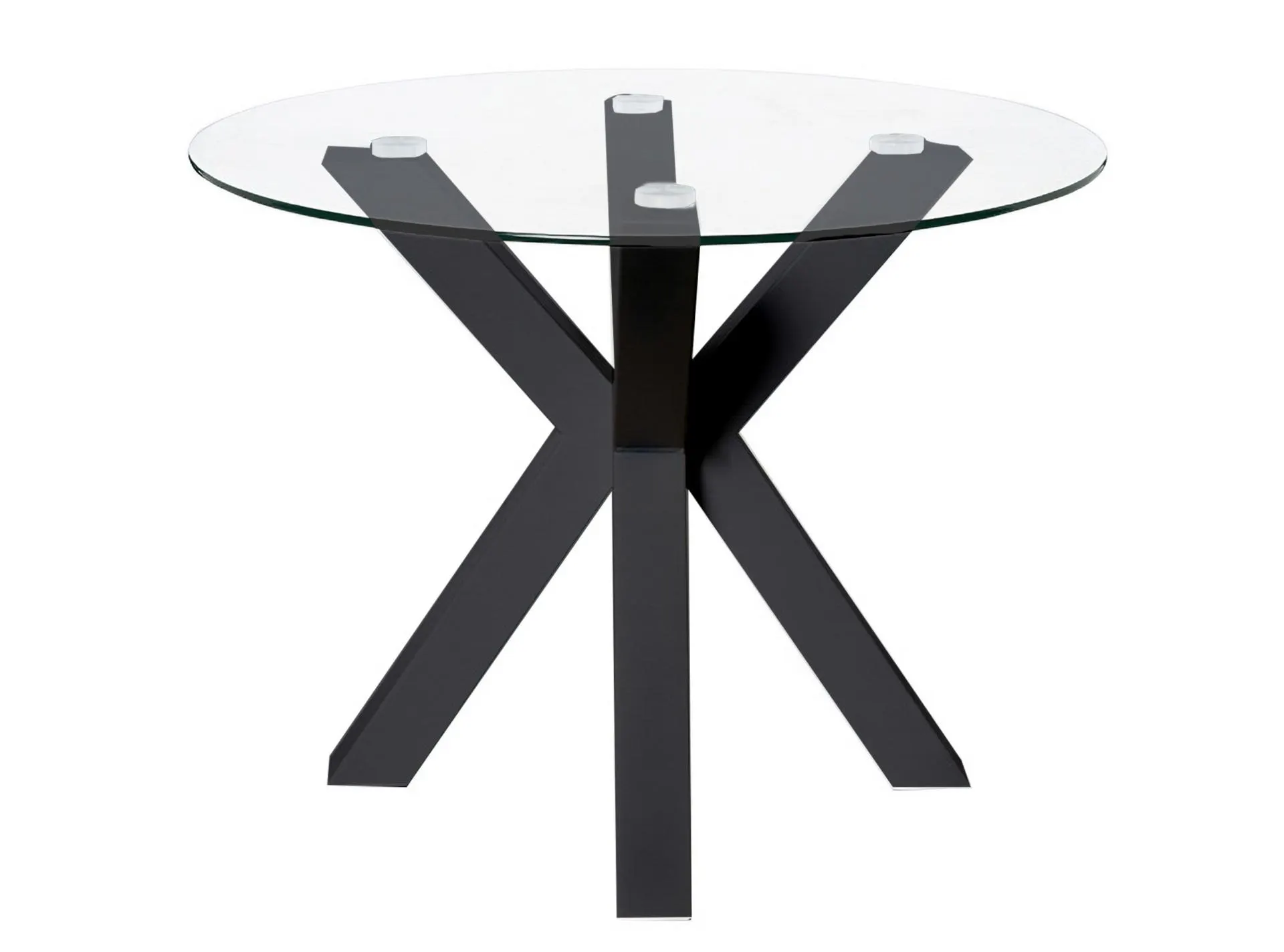 Mesa redonda sobre cristal