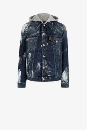 Cazadora vaquera efecto pintura