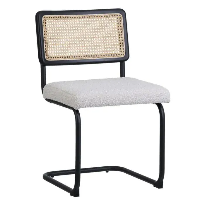 Silla de Comedor con Respaldo de Regilla color Beige MARCEL