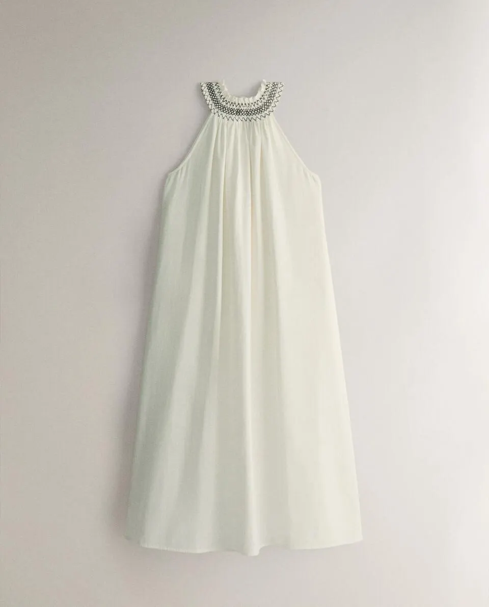 VESTIDO ALGODÓN HALTER SMOCK