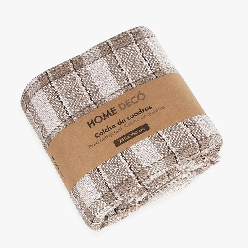 COLCHA CUADROS 230X260CM