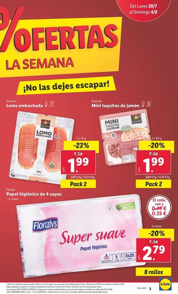 Catálogo de ¡Semana del superahorro Lidl Plus! 29 de julio al 4 de agosto 2024 - Página 3