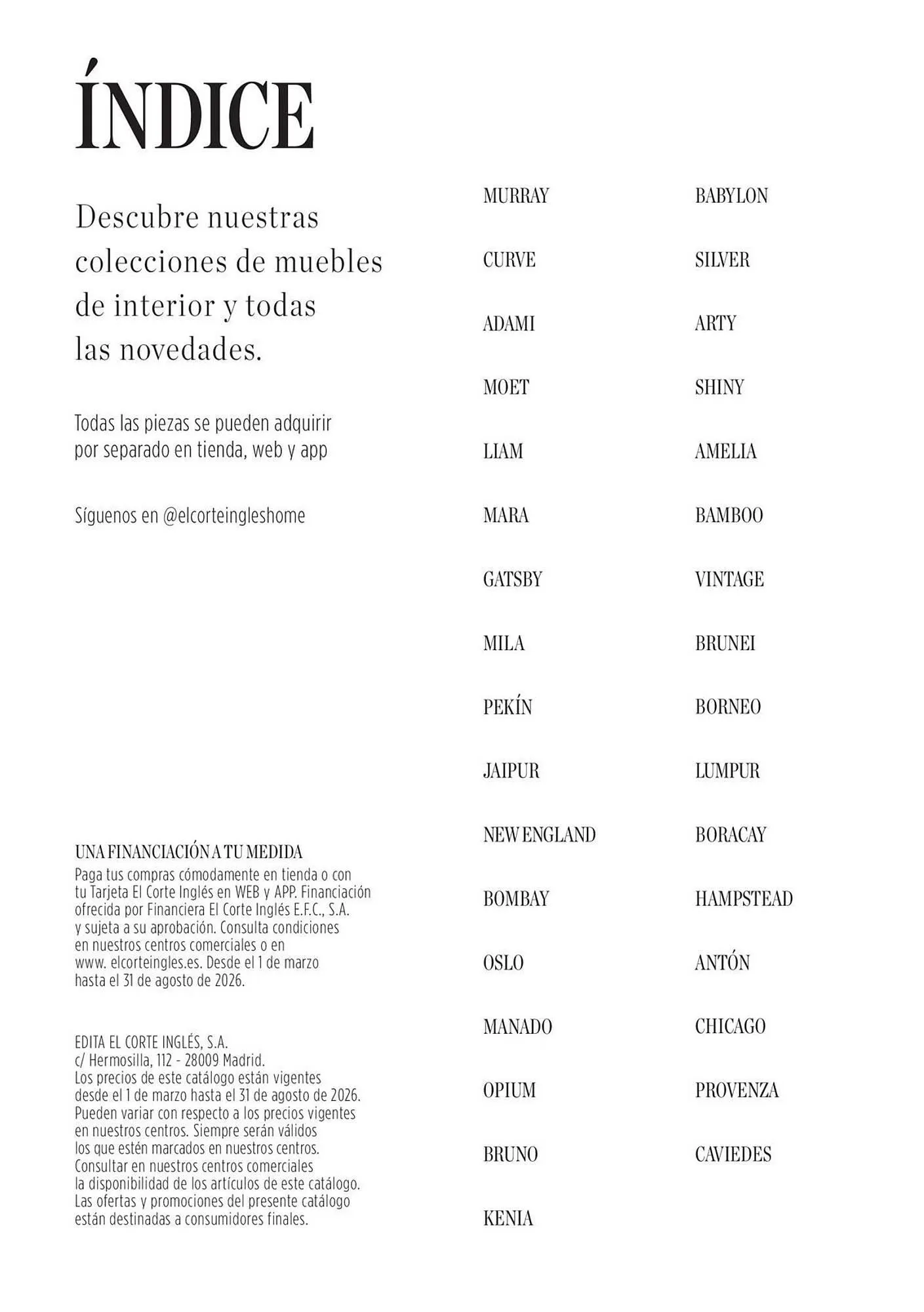 Catálogo de Catálogo El Corte Inglés 7 de abril al 31 de agosto 2026 - Página 2