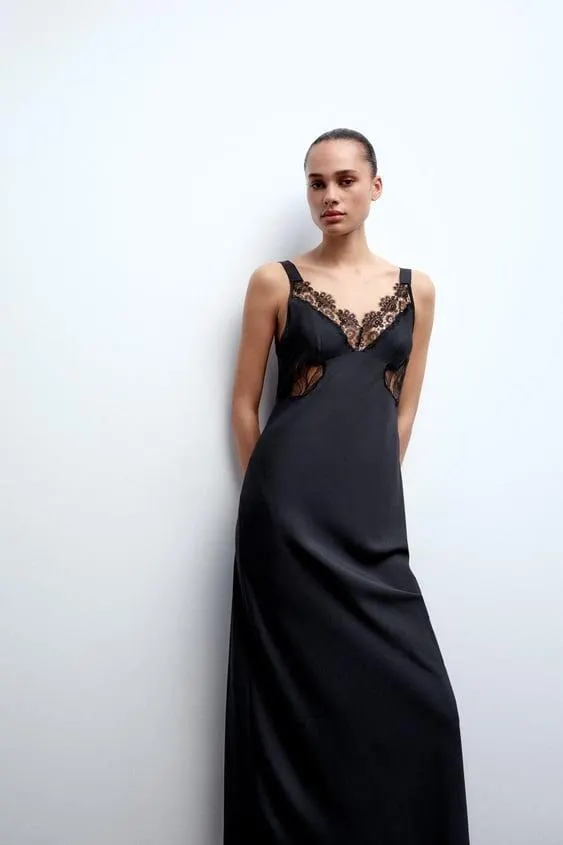 VESTIDO COMBINADO ENCAJE