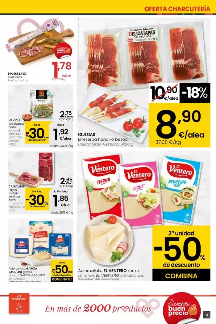 Catálogo de 2000 produktu baino gehiago, BETI PREZIO ONEAN EROSKI CENTER 30 de enero al 11 de febrero 2025 - Página 11