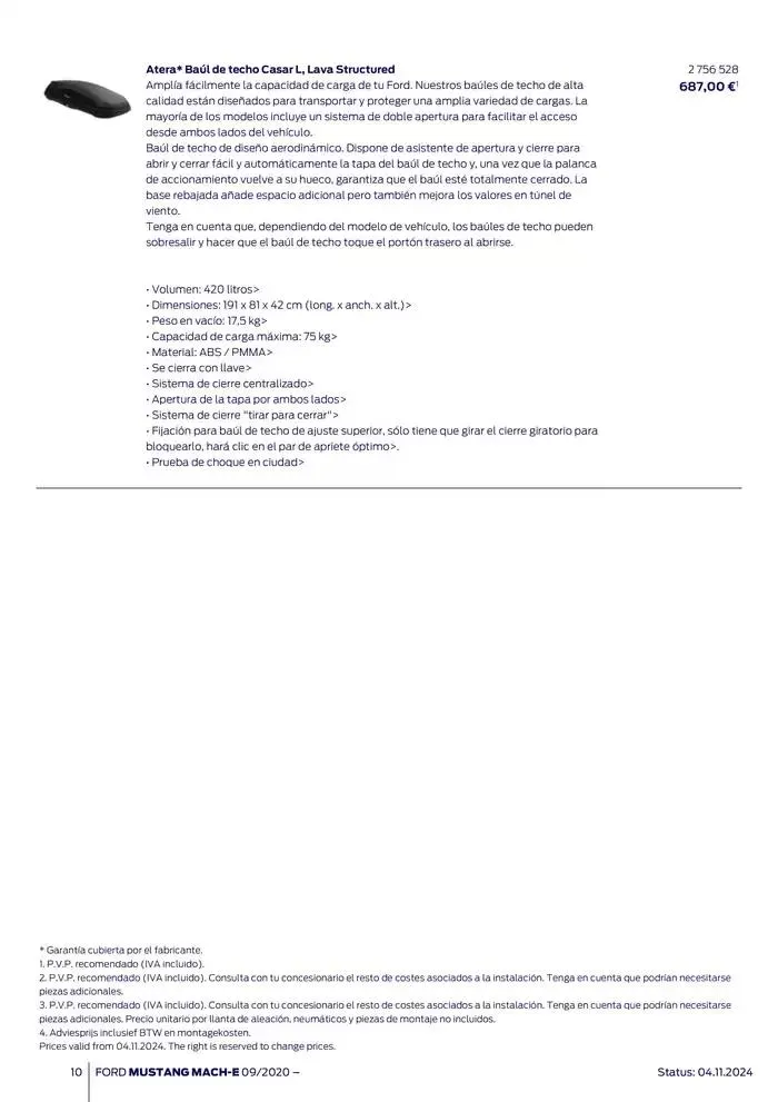 Catálogo de Ford de accesorios Ford Mustang Mach-E 13 de noviembre al 13 de noviembre 2025 - Página 10