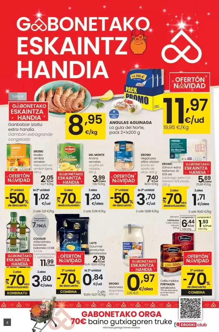 Catálogo de Gabonetako eskaintza handi SUPERMERKATUAK EROSKI CENTER 28 de noviembre al 17 de diciembre 2024 - Página 4
