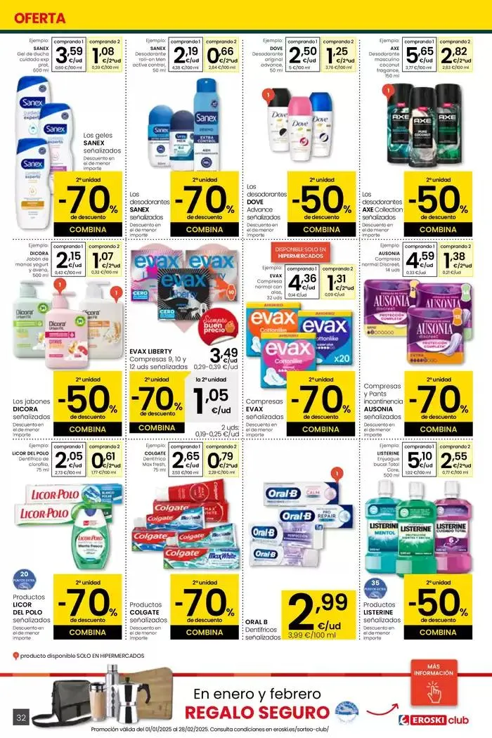 Catálogo de Más de 2000 productos, SIEMPRE A BUEN PRECIO HIPERMERCADOS EROSKI 30 de enero al 11 de febrero 2025 - Página 32