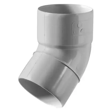 Codo bajante 45º gris