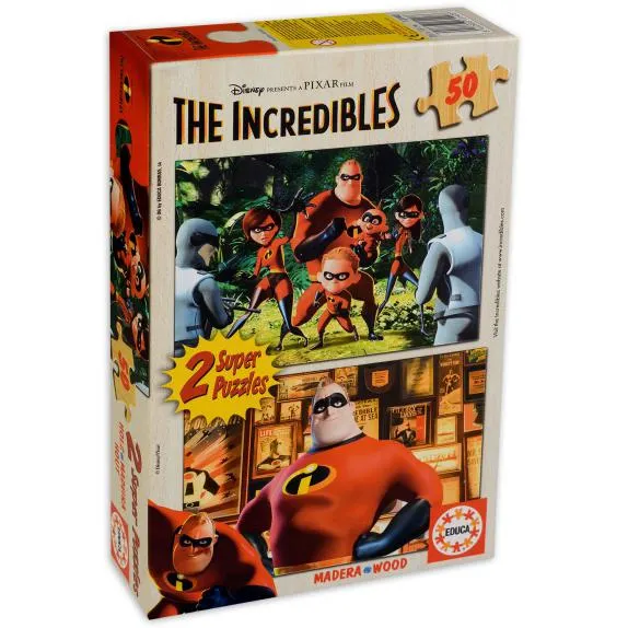 Puzzle de Madera Los Increíbles 2