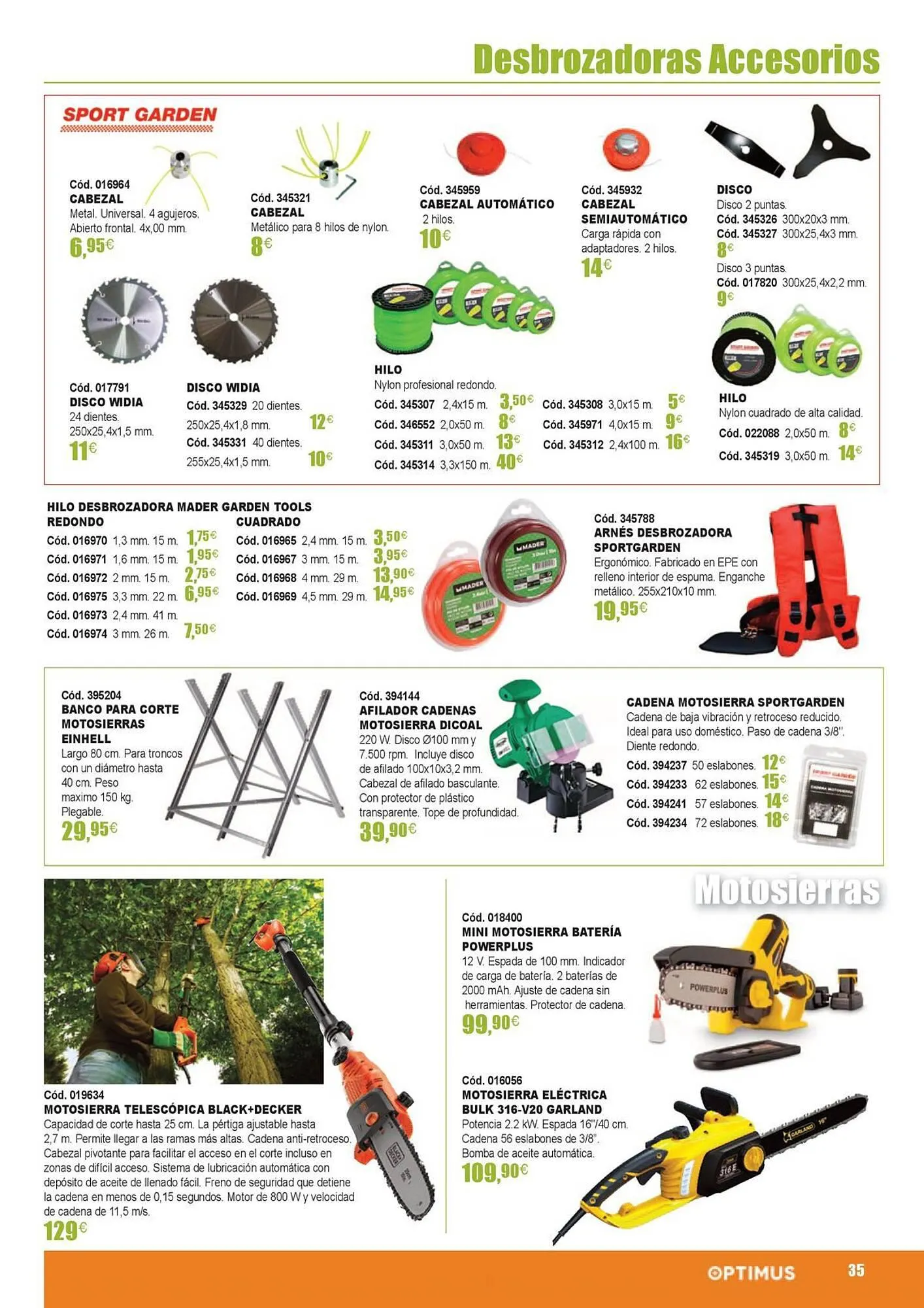 Catálogo de Folleto Optimus 21 de marzo al 31 de agosto 2024 - Página 35
