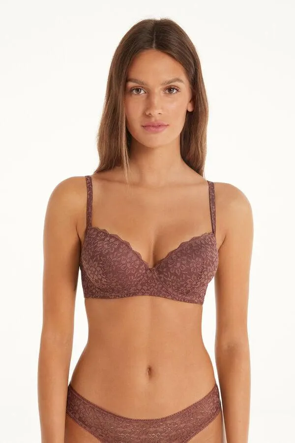 Sujetador Balconette Con Relleno Ligero de Encaje Reciclado Wien