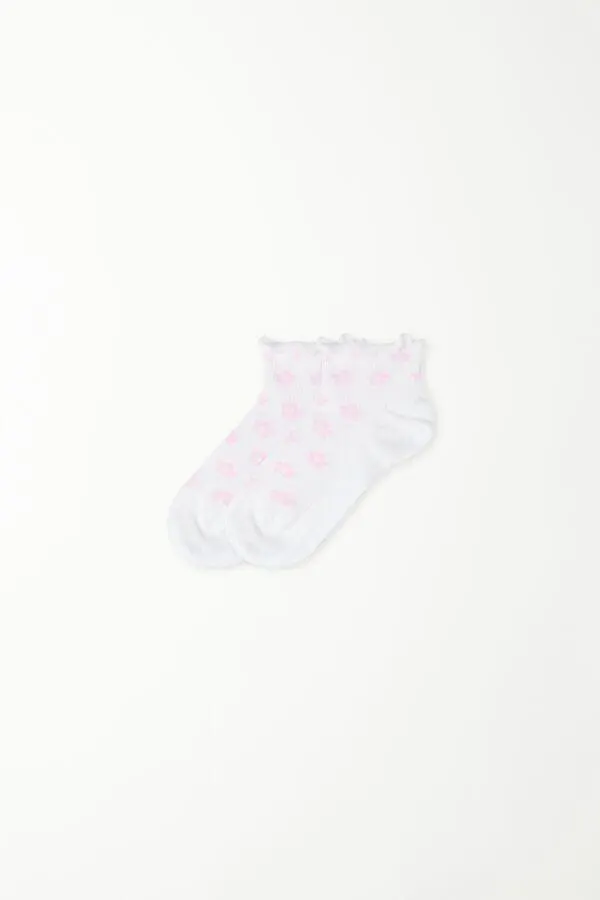 Calcetines Cortos de Algodón con Motivo para Niña