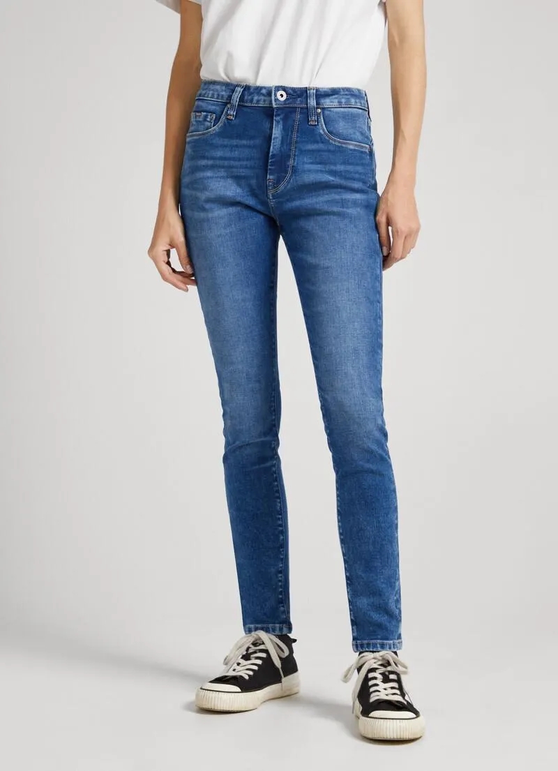 JEANS REGENT FIT SKINNY TIRO ALTO