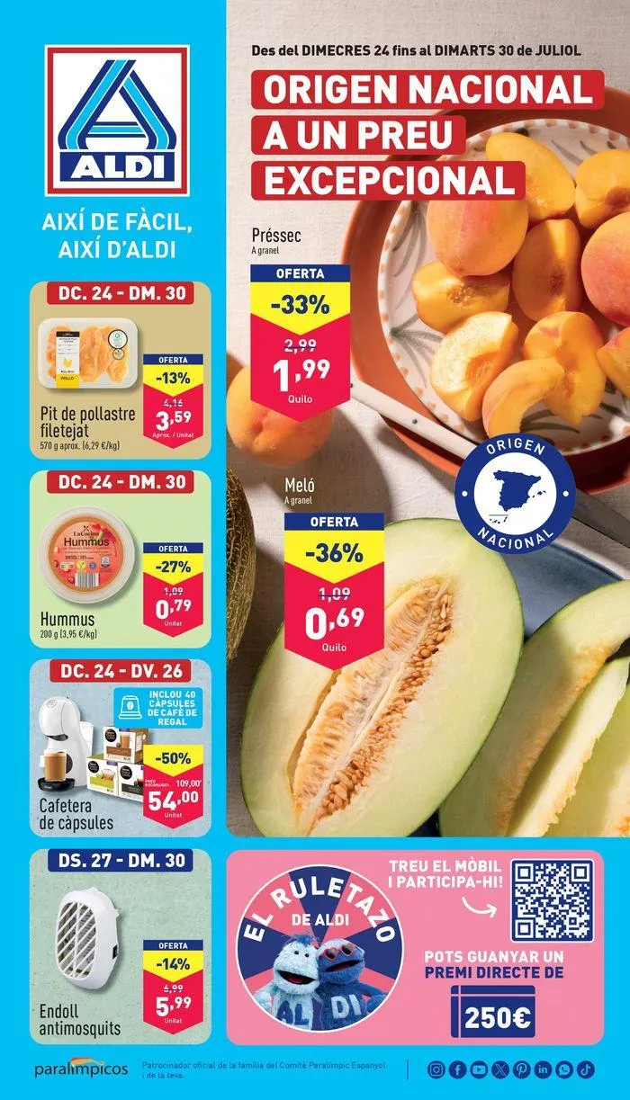 Catálogo de ¡Así de fácil, así de Aldi! 24 de julio al 30 de julio 2024 - Página 1