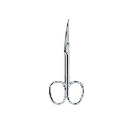 Tijera manicura pieles curva cromada