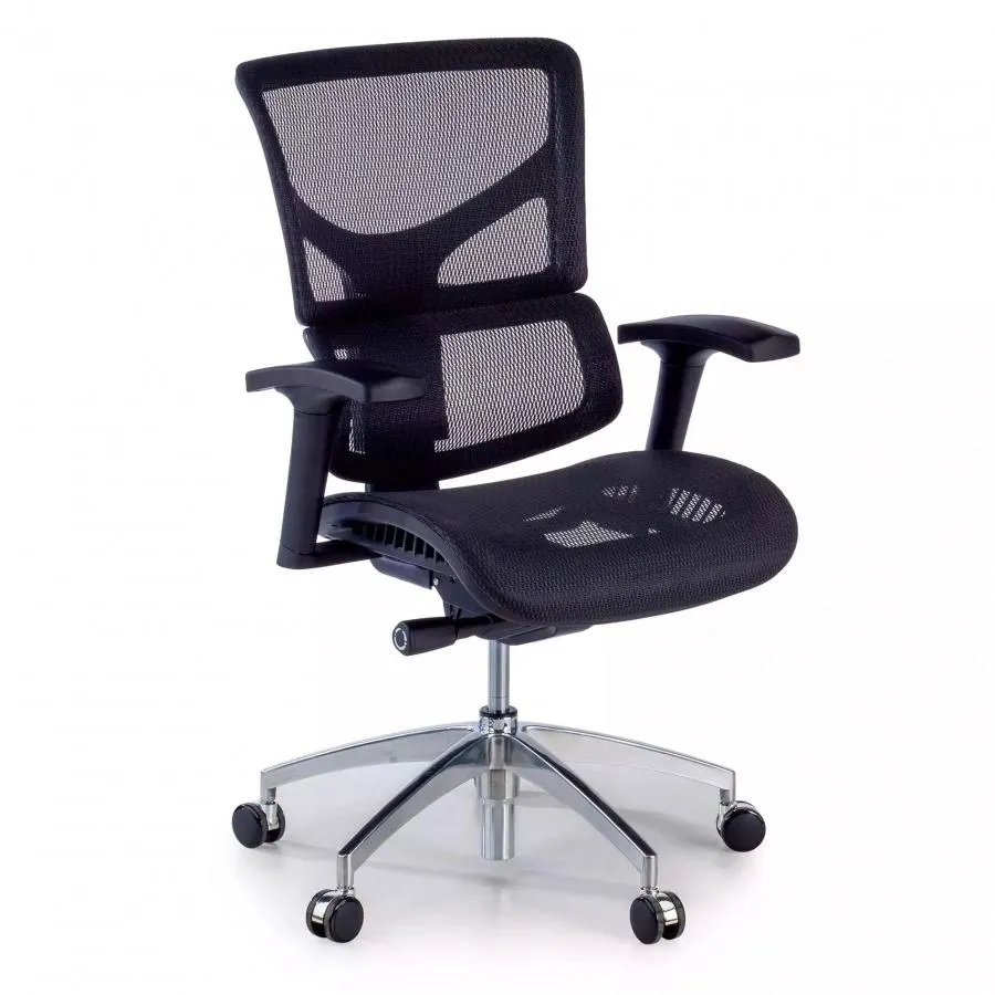 Silla ergonómica ejecutiva Erghos1, reposabrazos ajustables 4D - Negro