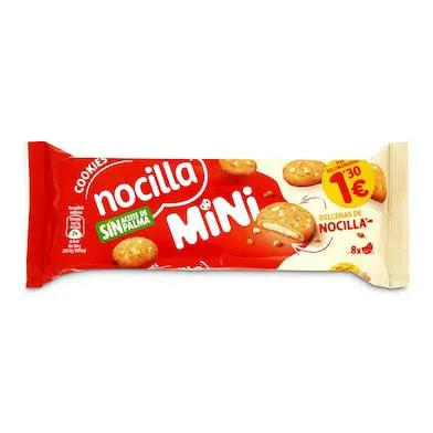 Mini galletas rellenas con crema de leche Nocilla bolsa 64 g
