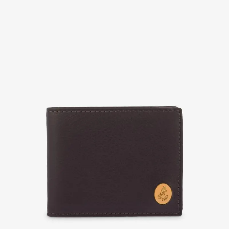Cartera hombre en piel vacuno color marrón/mostaza-Tribeca