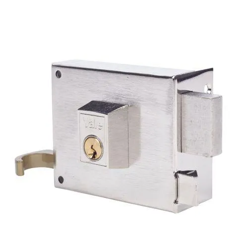Cerradura sobreponer picaporte y palanca derecha 100x50mm hierro niquelado 125100dhn yale 125100dhn