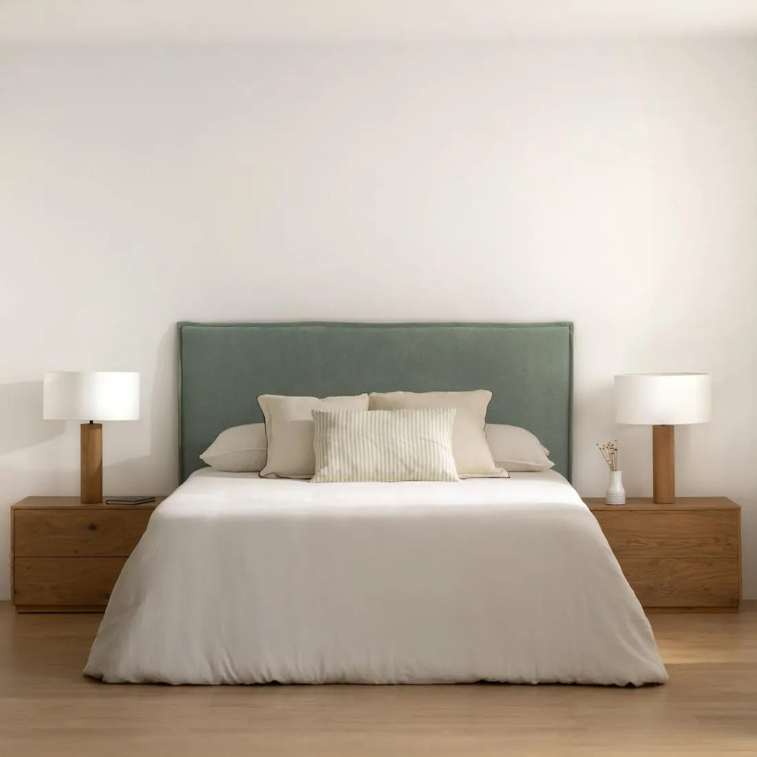Cabecero tapizado desenfundable 150/160 verde