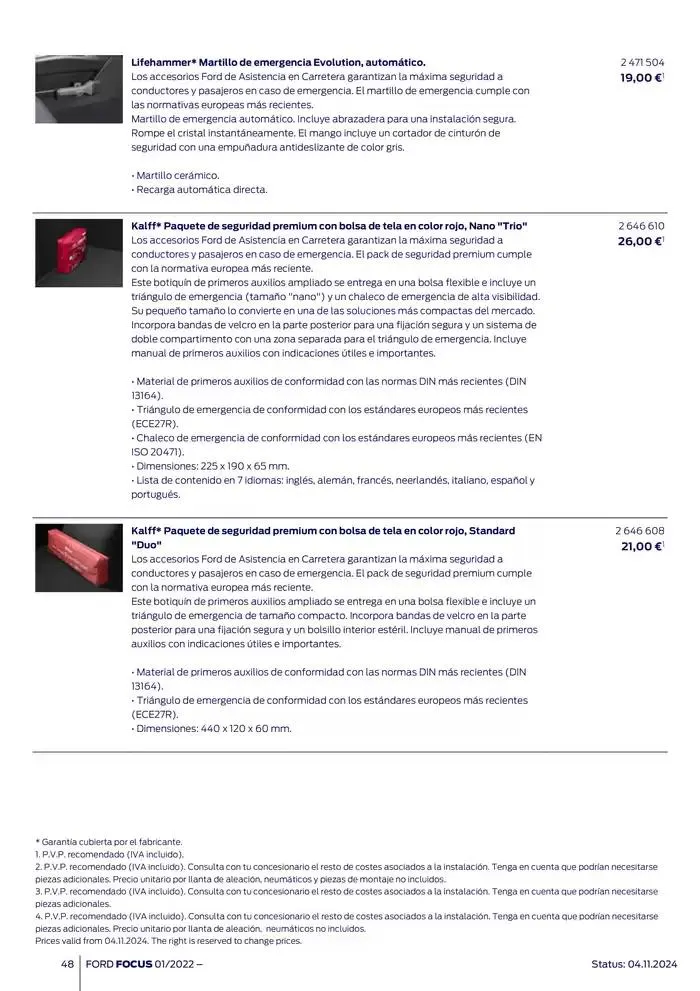 Catálogo de Ford de accesorios Focus 13 de noviembre al 13 de noviembre 2025 - Página 48