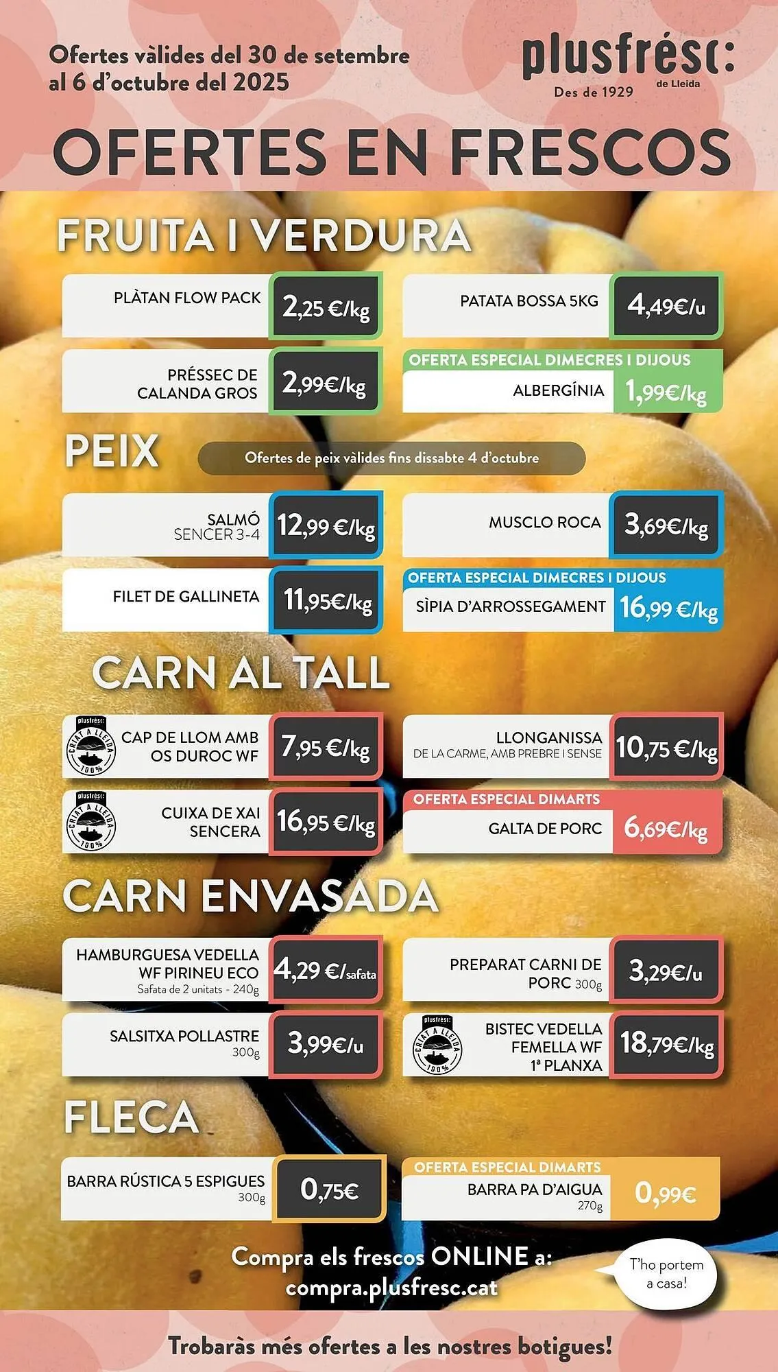 Catálogo de Folleto Plusfresc 1 de octubre al 6 de octubre 2025 - Página 1
