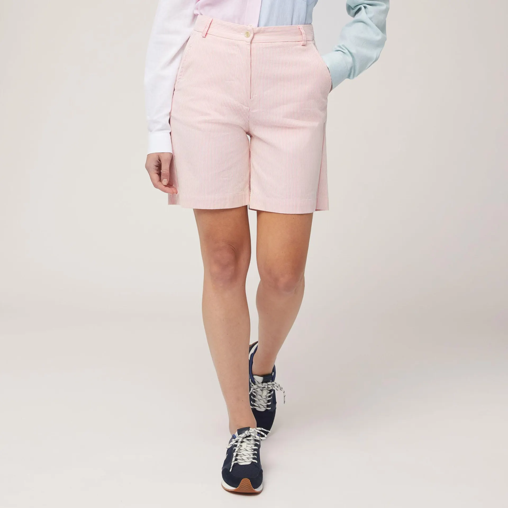 Bermudas de algodón con rayas diplomáticas