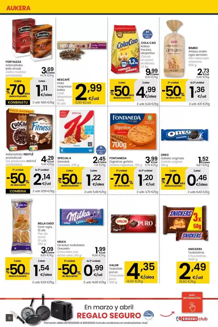 Catálogo de Prezio merkeagoa SUPERMERKATUAK EROSKI  27 de marzo al 8 de abril 2025 - Página 8