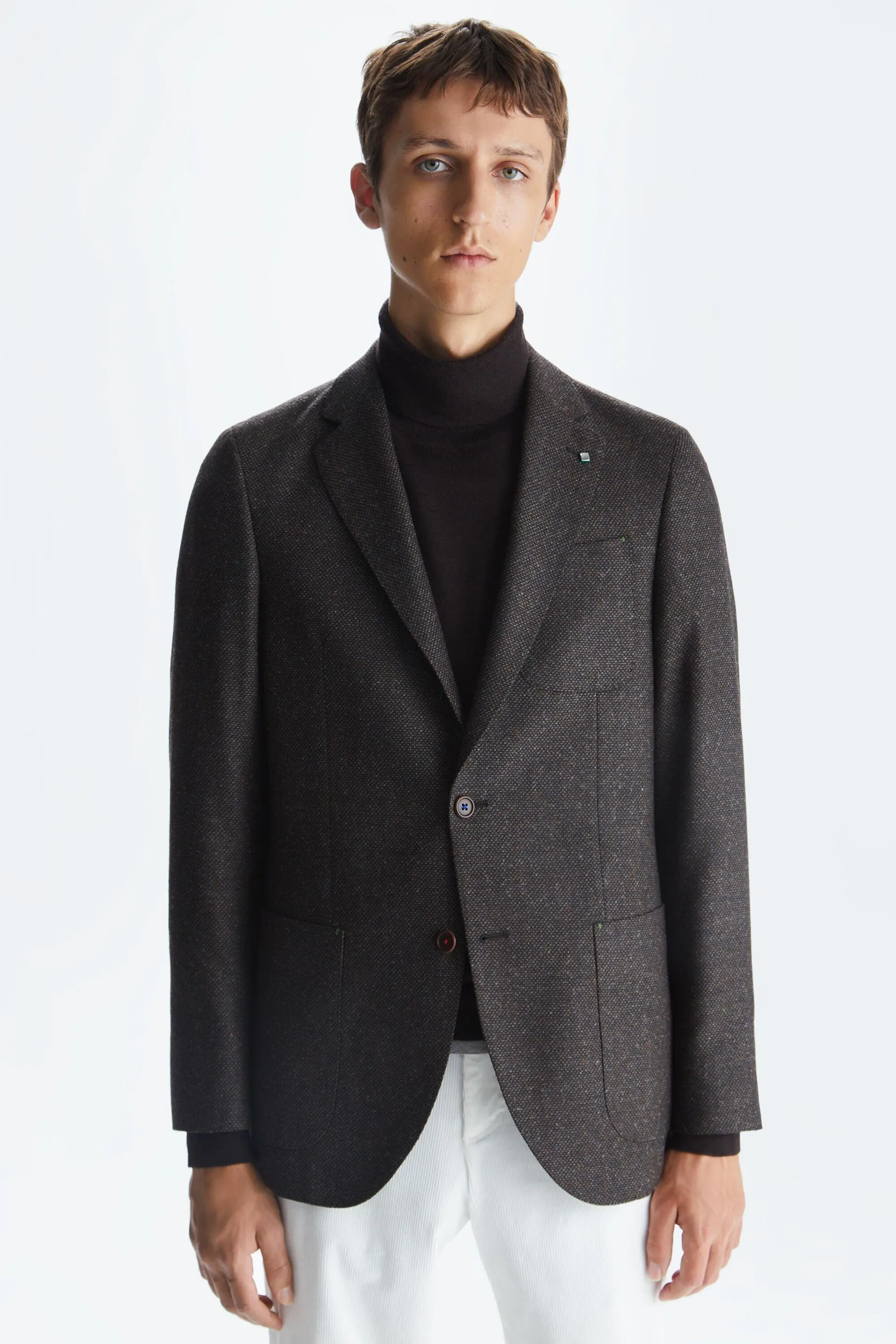 Chaqueta relaxed fit estructura lana