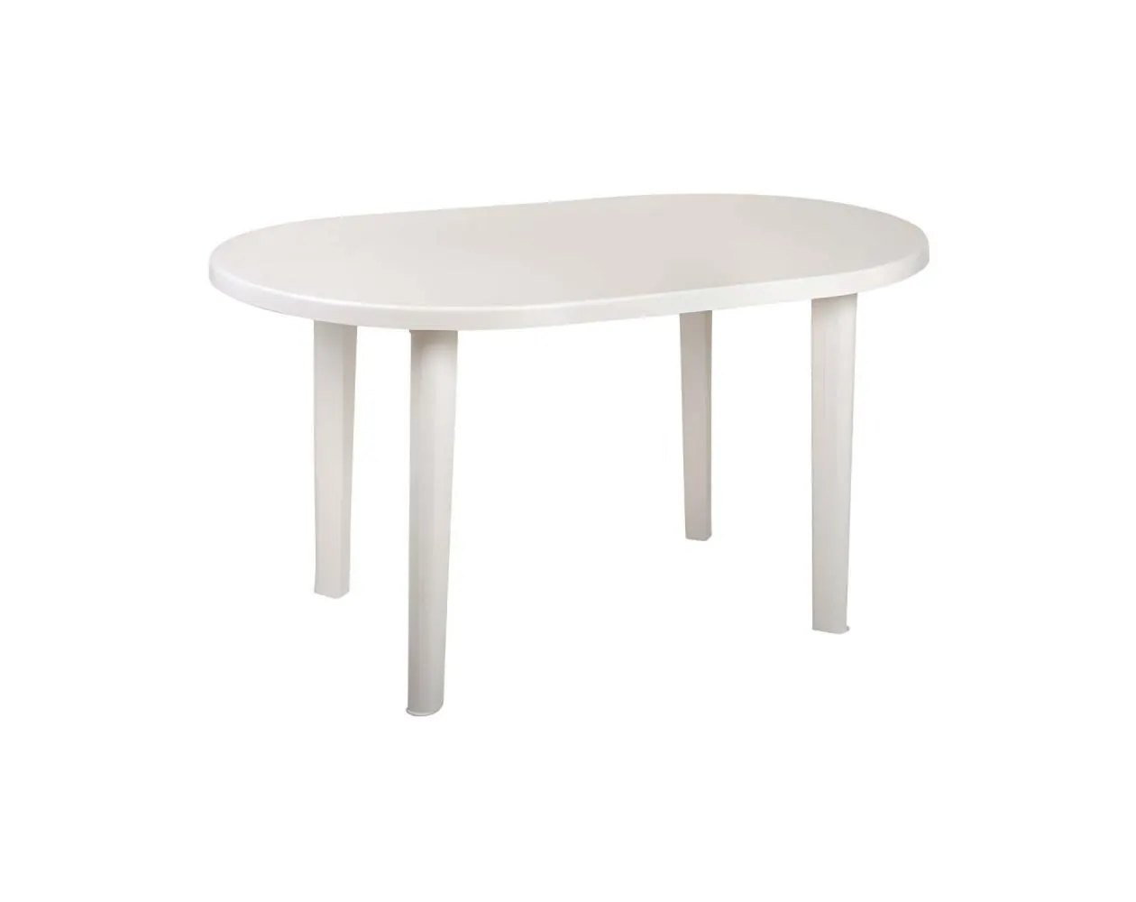 Mesa de resina oval breeze blanco 137x85x72cm o91