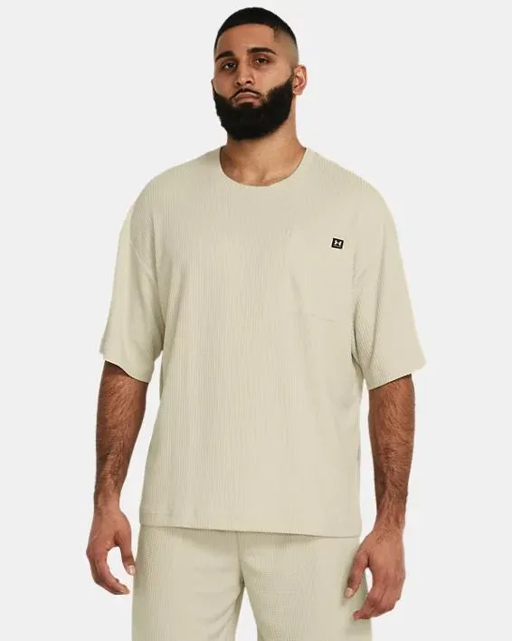 Sudadera con cuello redondo y textura tipo gofre UA Rival para hombre