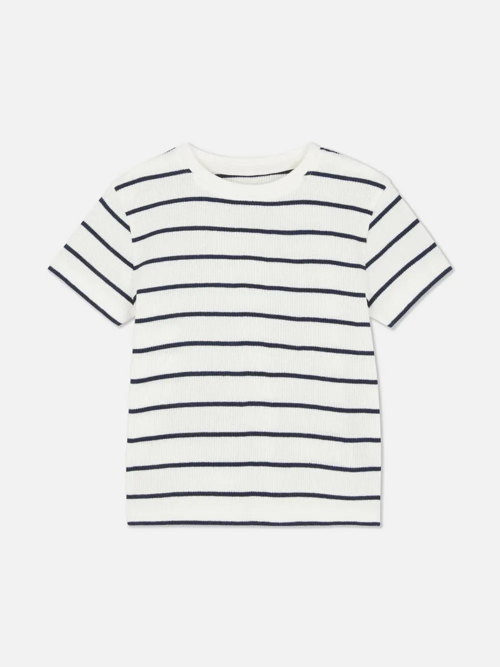 Camiseta a rayas con textura gofrada