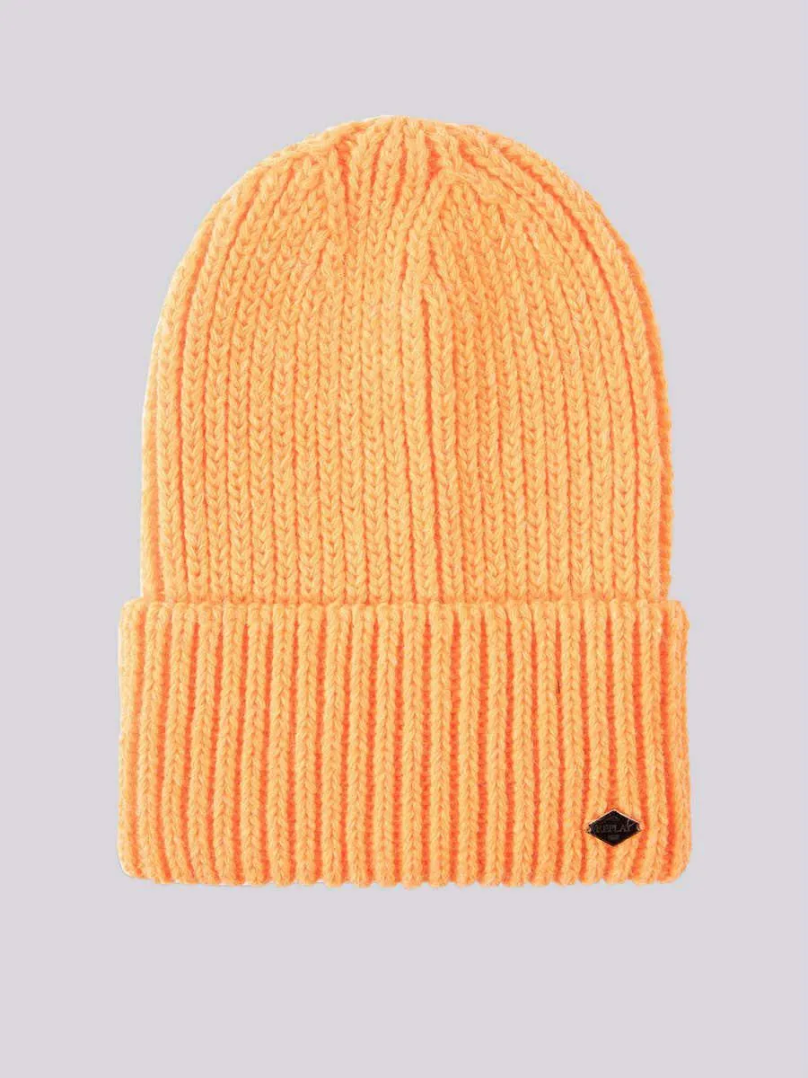 Gorro de mezcla de lana con logo