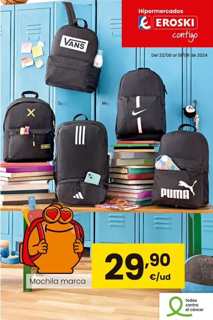 Catálogo de Ofertas Vuelta al Cole EROSKI 22 de agosto al 18 de septiembre 2024 - Página 1