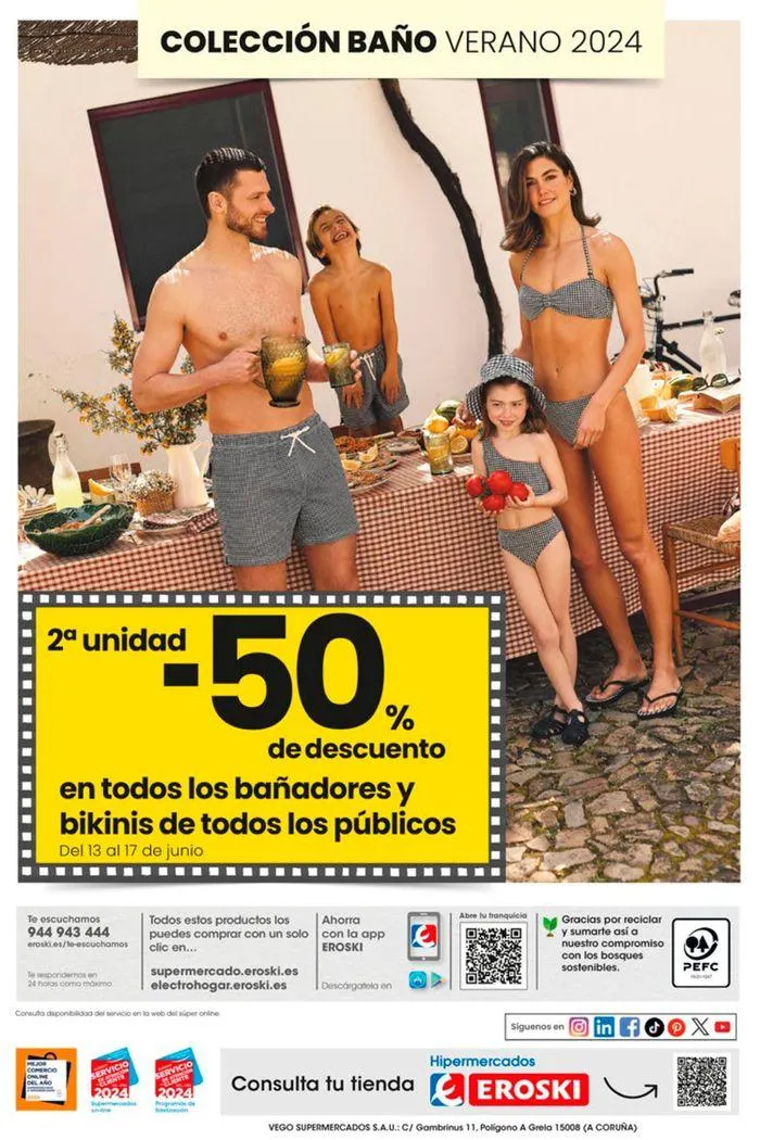 Catálogo de Vive el verano HIPERMERCADOS EROSKI 13 de junio al 10 de julio 2024 - Página 48