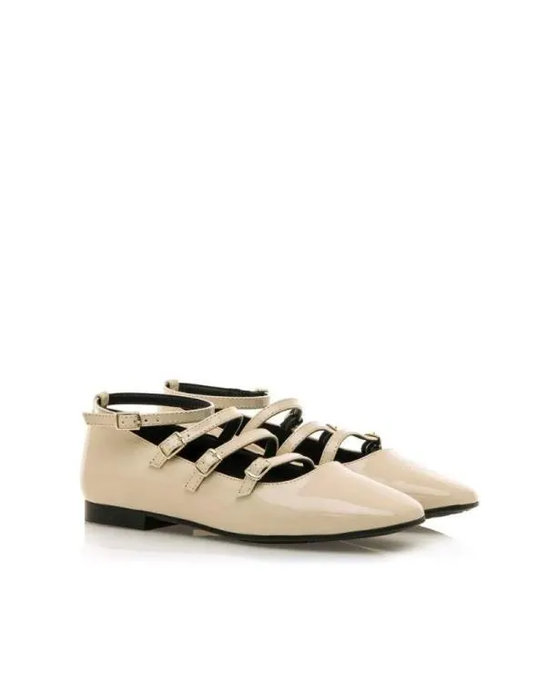 Zapatos Bailarinas Mujer Beige 59777 CAMILLE MARY JANE