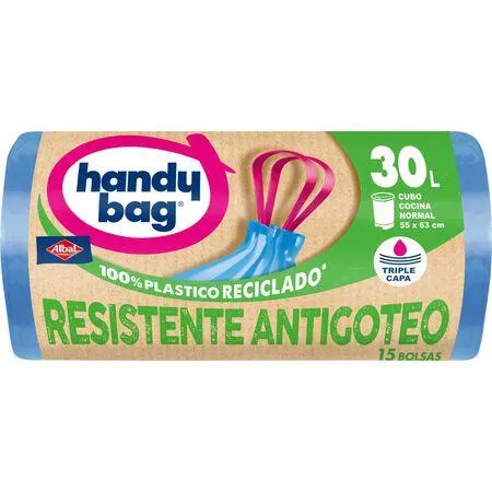 Bolsa de basura Handy Bag 15 uds 30 litros antigoteo